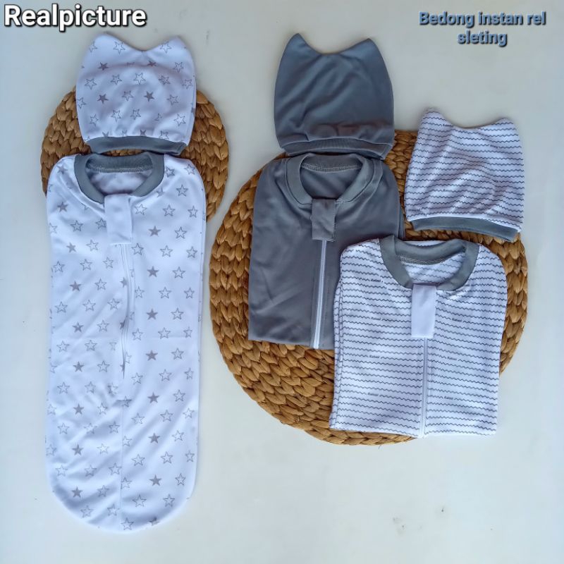 3pcs Instant Baby Swaddle Rail+Baby Swaddle Beanie