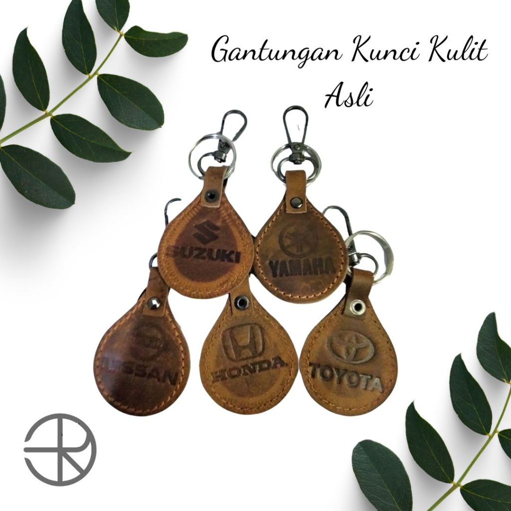 GANTUNGAN Genuine Cowhide Keychain Keychain Custom