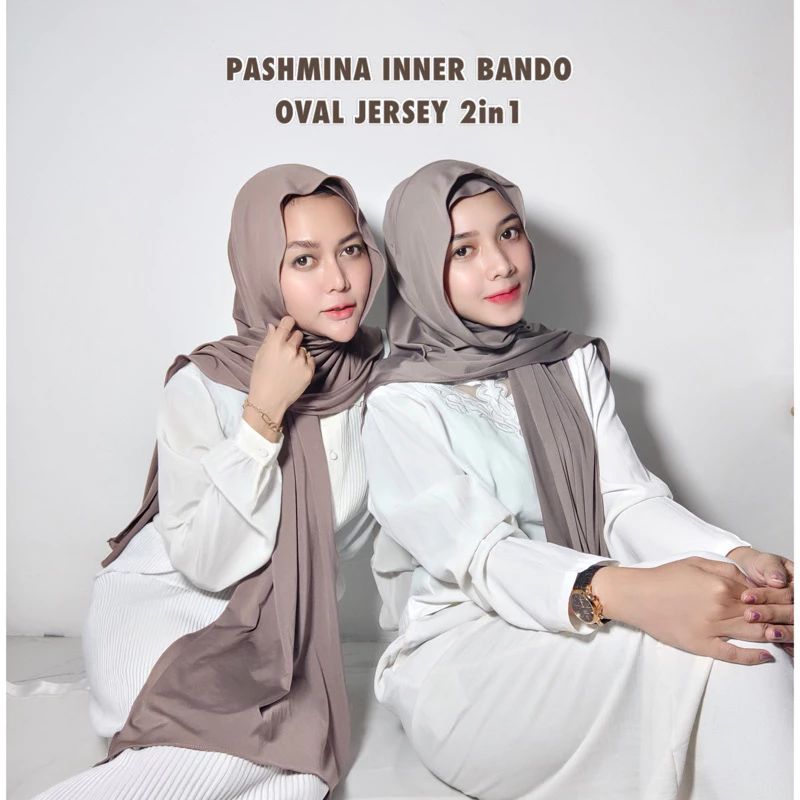 Pashmina inner Oval Jersey Headband // Pastan Iner Headband Oval Jersey