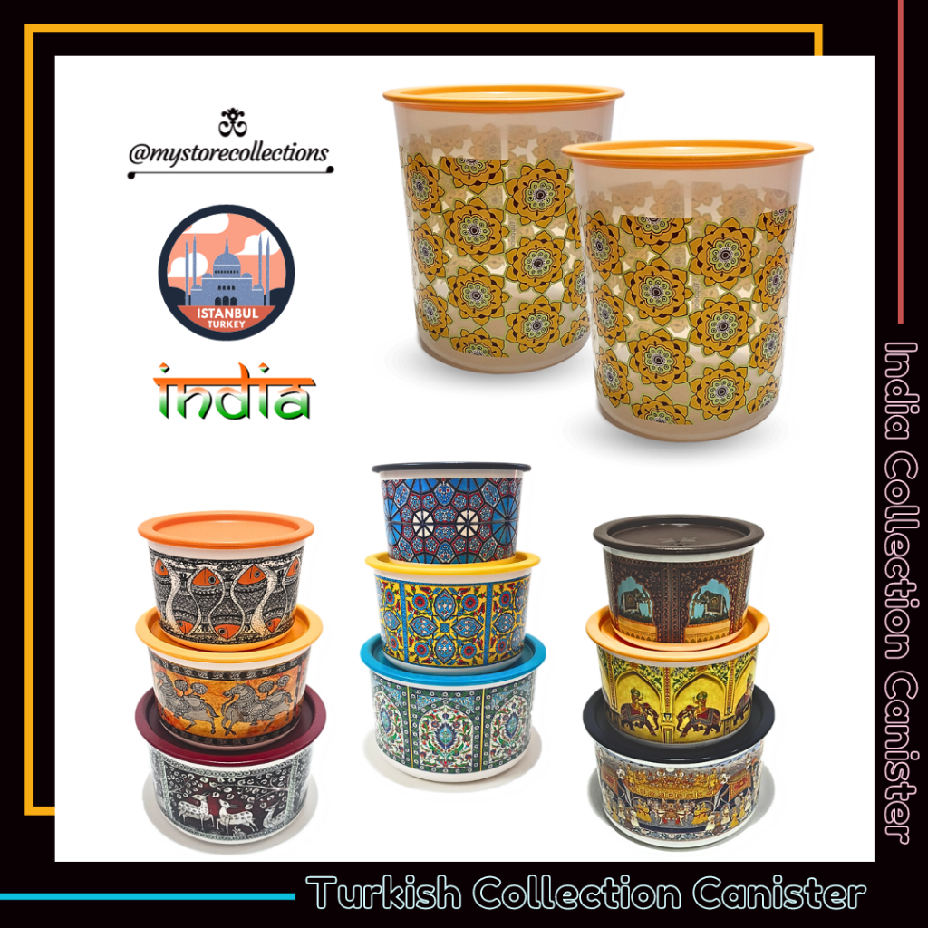 Turkish Collection • India Collection • One Touch Canister • OT Import (Jar) Tupwr
