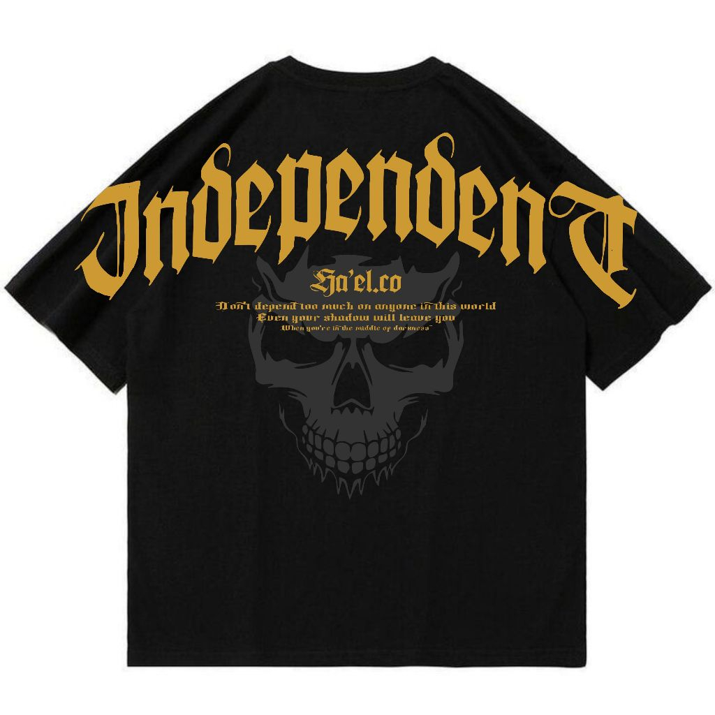HA'EL | INDEPENDENT OVERSIZE T-SHIRT ML XL 2XL JUMBO XXL XXXL XXXXL XXXXXL Men women Hael.co BLACK OVERSIZE T-SHIRT