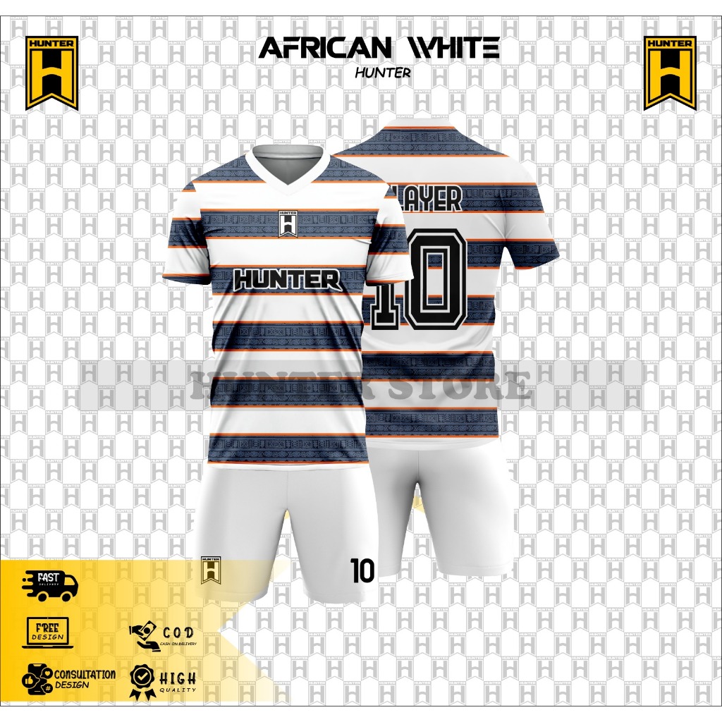 Jersey Shirt, Football Suit, FUTSAL MCLOTH AFRICAN PATTERN 01 FREE Name Can Be United