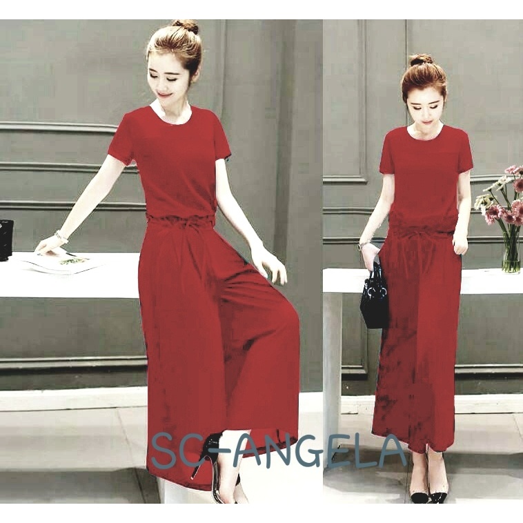 JS ANGELA JUMSUIT BALOTELY MATERIAL IMPORT BEST QUALITY LD 98 PJG 120 Fit to L JUMSUIT PLAYSUIT CASUAL