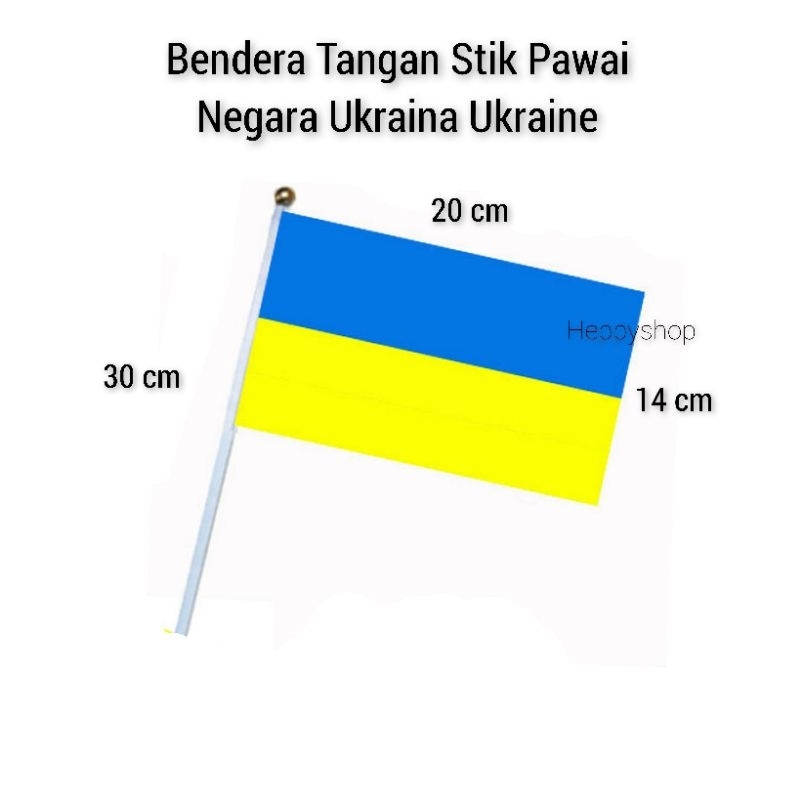 Ukraine Ukraine National Parade Hand Stick Flag