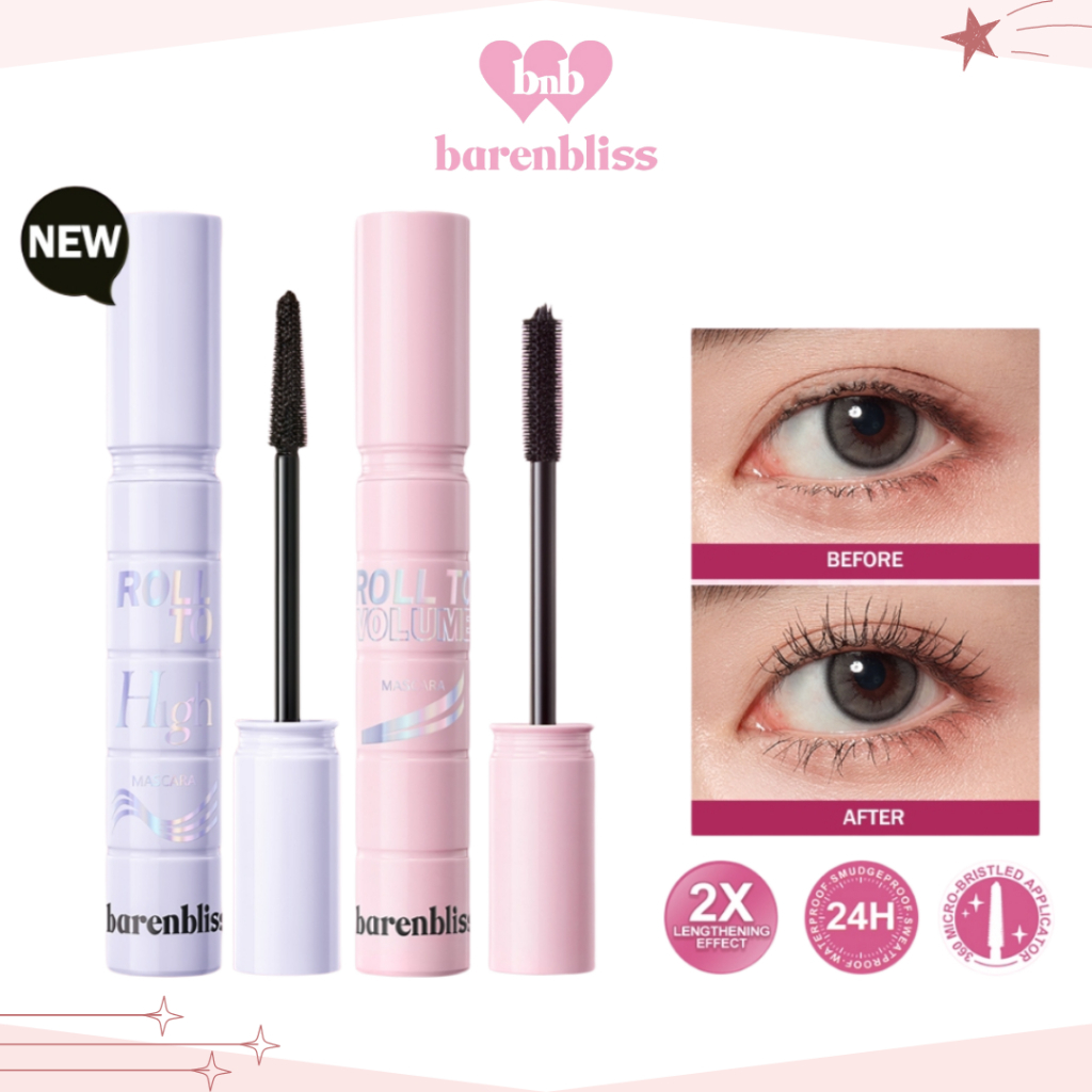 Bnb BARENBLISS ROLL HIGH TO VOLUME MASCARA LONG LASTING WATERPROOF SMUDGEPROOF MASCARA