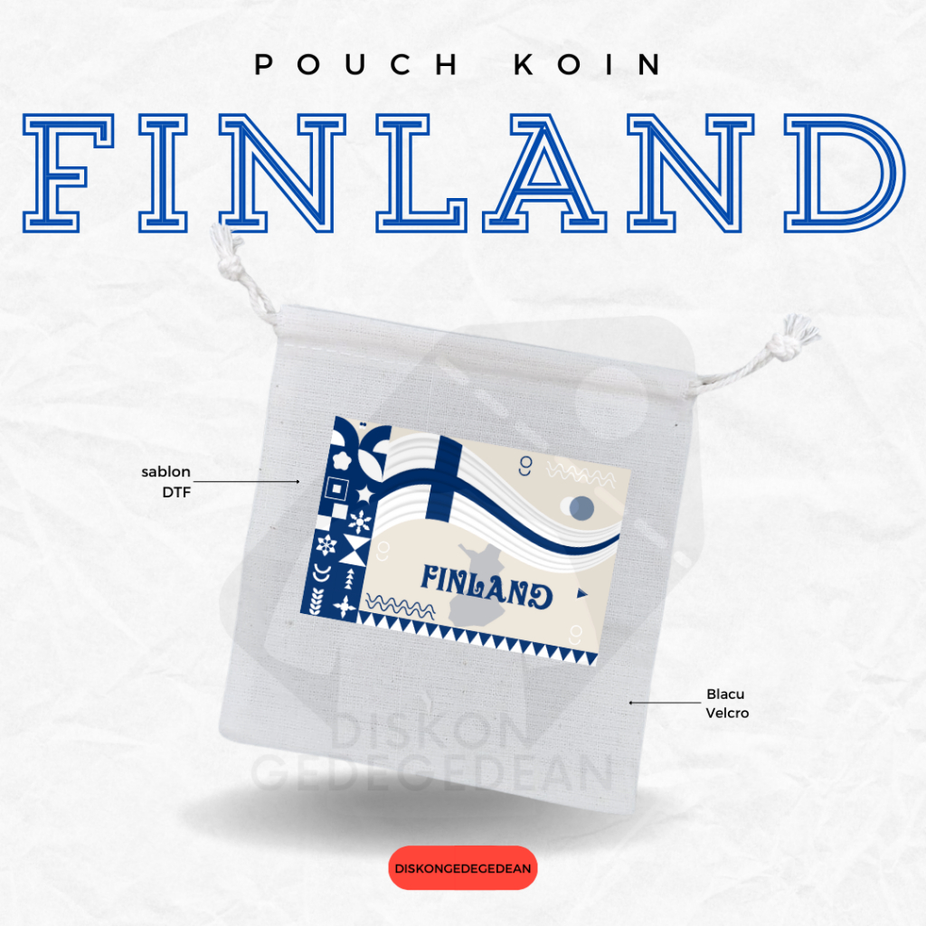 Diskongedean Pouch Coin Wallet Finnish Souvenir Coin Wallet By Helsinki Material Of Type 1. Type 1. Zipper