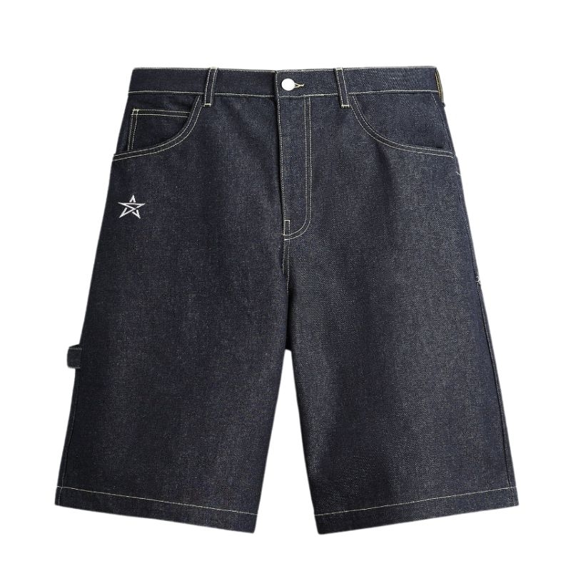Sai - Cruel Jorts Pants Denim Blue Indigo Painter 3/4 Pants