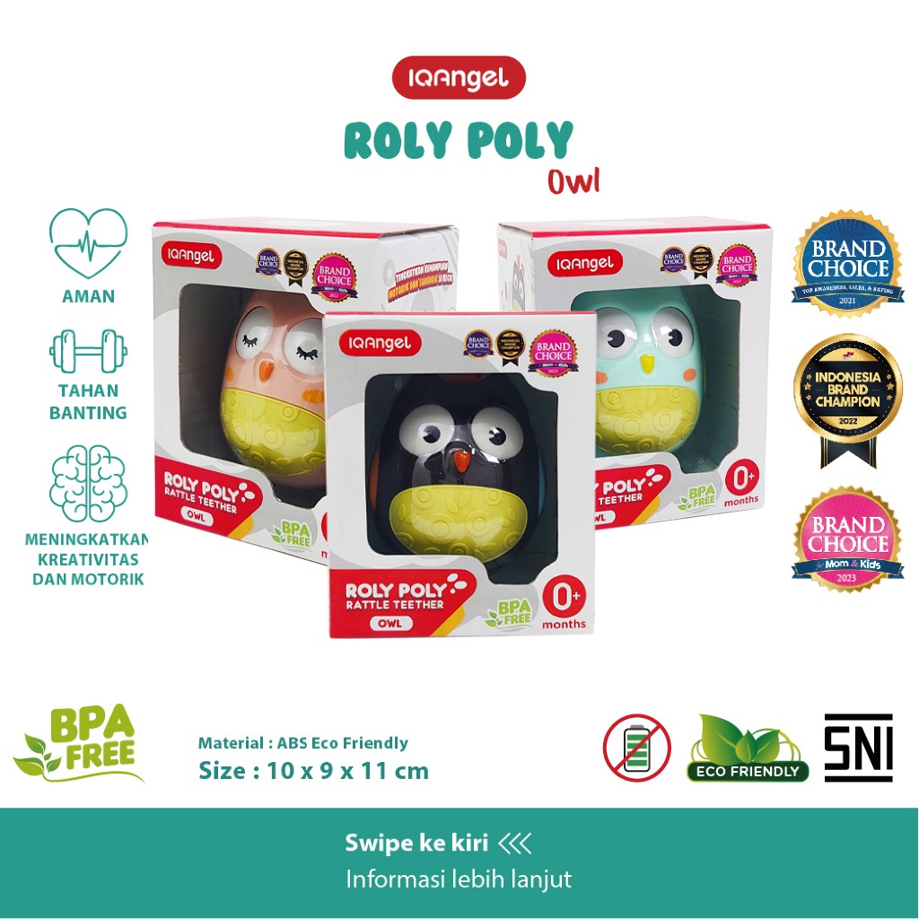 Iq Angel Roly Poly Owl Toys / Baby Educational Toys / Rattle Baby Toys / Baby Rattles