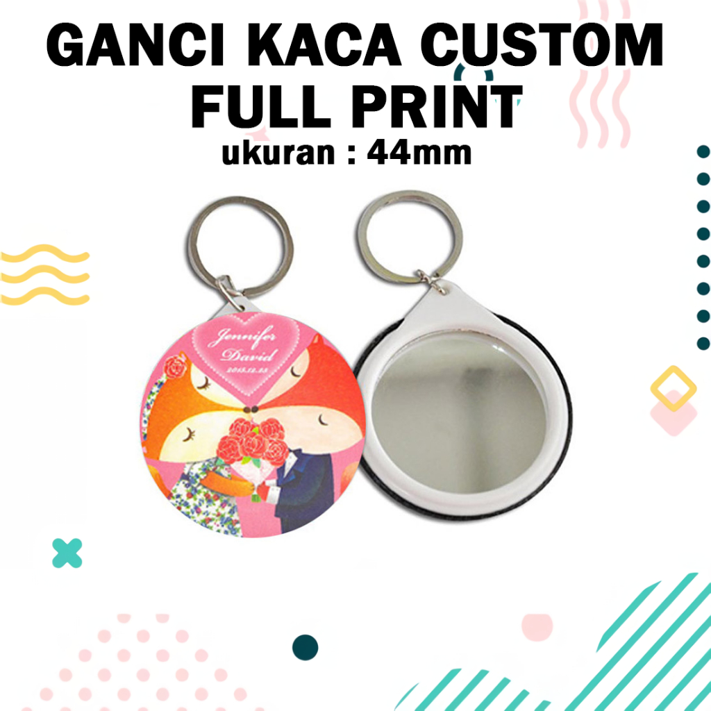 GANTUNGAN FULL PRINT GLASS KEYCHAIN
