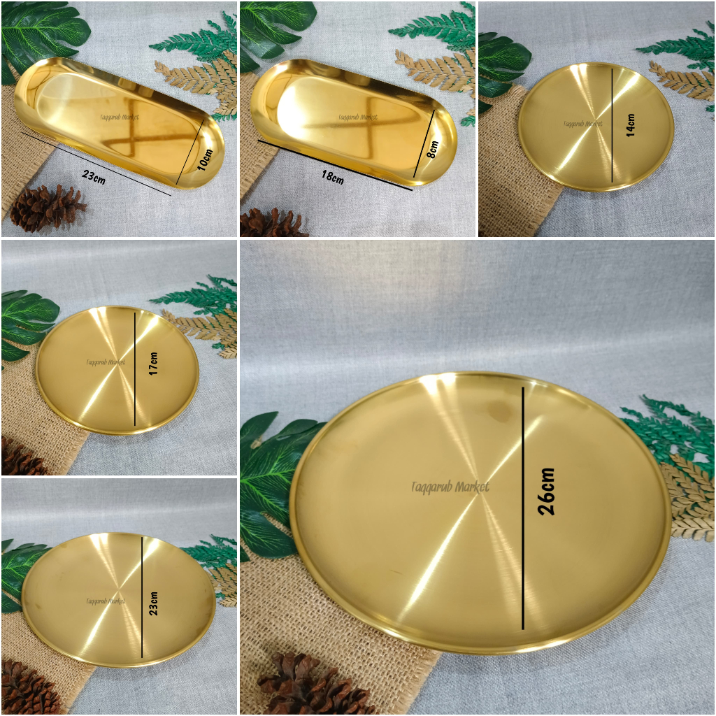 Gold Tray Gold Plate sultan Tray stainless steel Photo Property aesthetic dessert Decoration Placemats Luxury food grade stainless steel Minimalist Home Display Table Tableware Beautiful Unique elegant