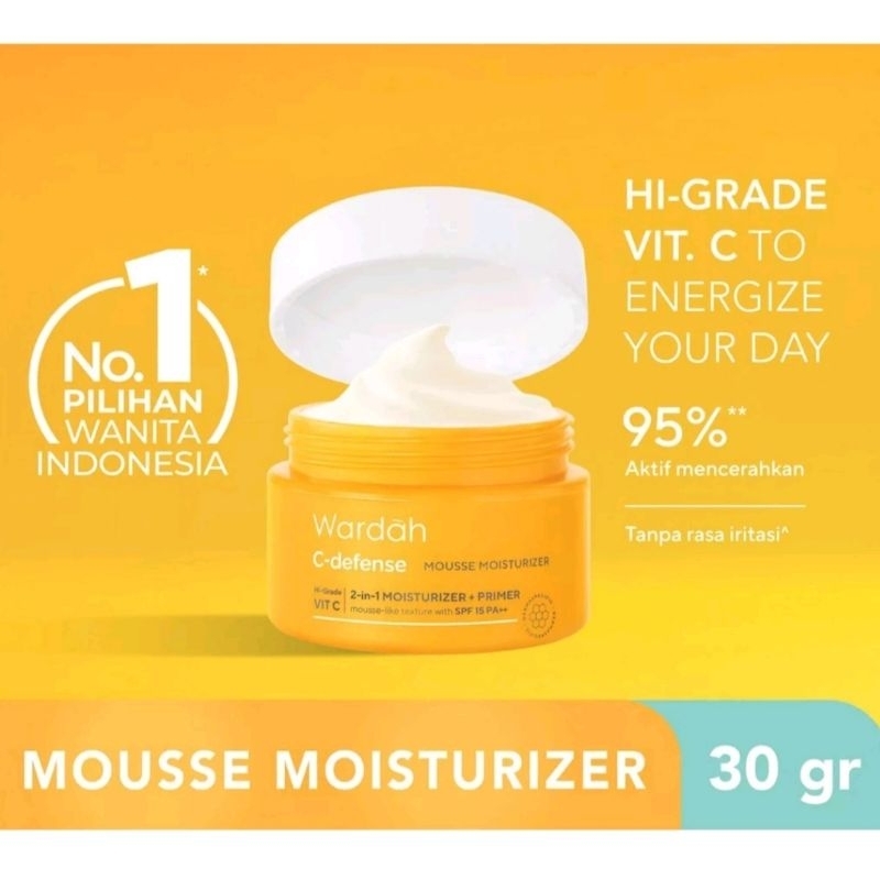 Wardah New C-Defense Mousse Moisturizer 30g