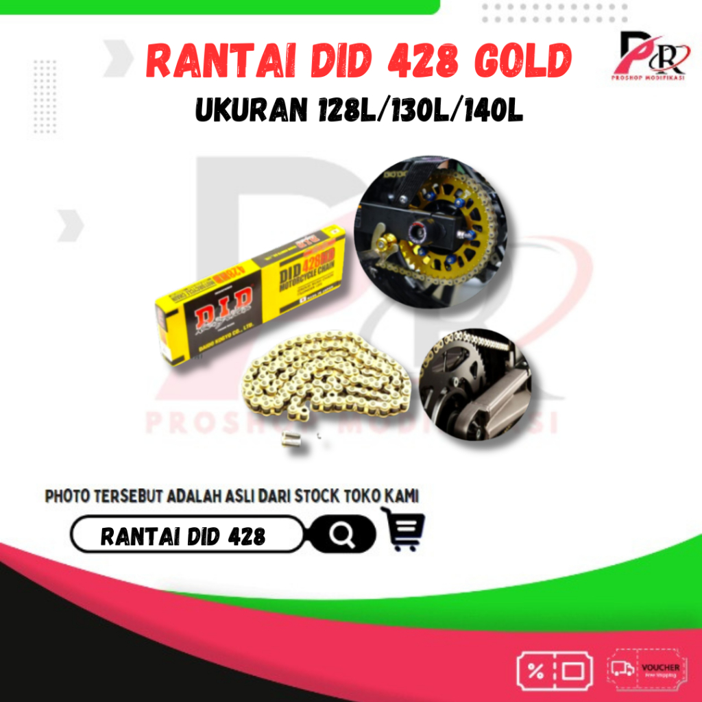 Did Chain 428 HSBT DID Chain 428 Length 130 140 Genuine GOLD 100% 428D RANTE 428HD GOLD Chain DID 428 GOLD Chain 428/ GOLD Chain/DID GOLD Chain 428 130 140/ GOLD Chain 428 HSBT/ GOLD Chain 428 RANTE Gear Chain GEAR SET RANTE GOLD DID HSBT 420 RANTE 5