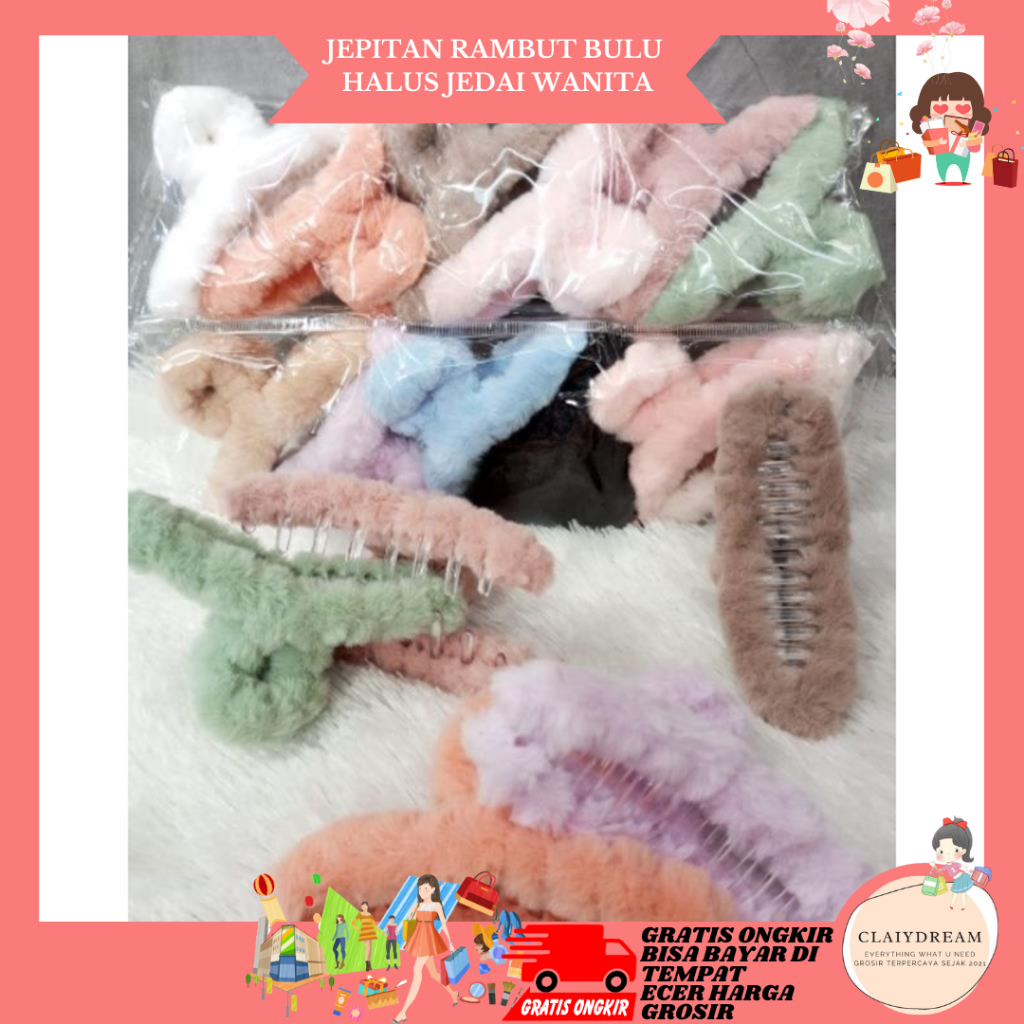CLAIYDREAM VIRAL KOREAN JEDAI FEATHER CLIPS 1PCS
