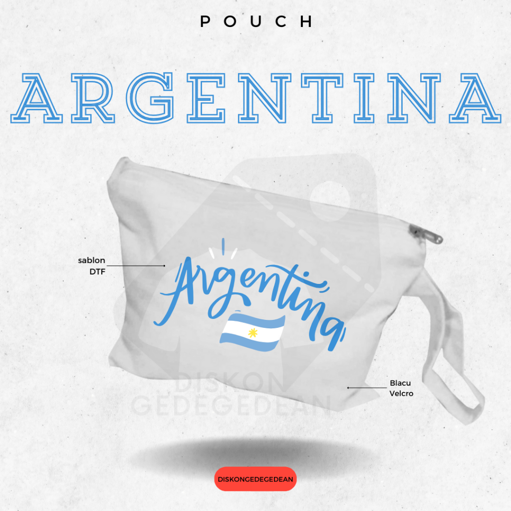 Discountgedean Argentine Souvenir Pouch By Buenos Aires Material With Zipper Type 1