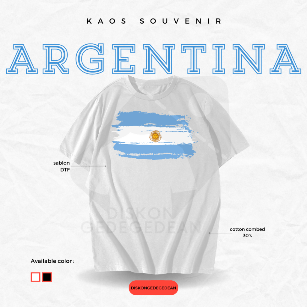 Diskongedean Argentine Souvenir T-Shirt By Buenos Aires Adult Children Many Pictures Variant Type 2