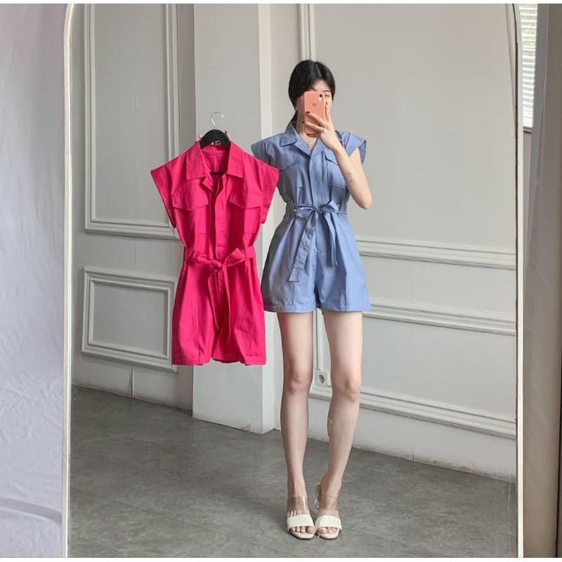 KATUN Ody Cotton Jumpsuit Women's Shorts Cotton Casual Nursing Friendly SML Jumpsuit Woman