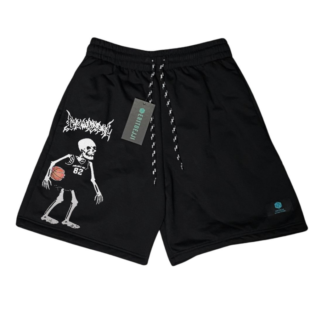 KATUN Men's Shorts Black Patterned Pants/ Cotton Fleece Pants Short Pants/ Premium Shorts Size M-XXL