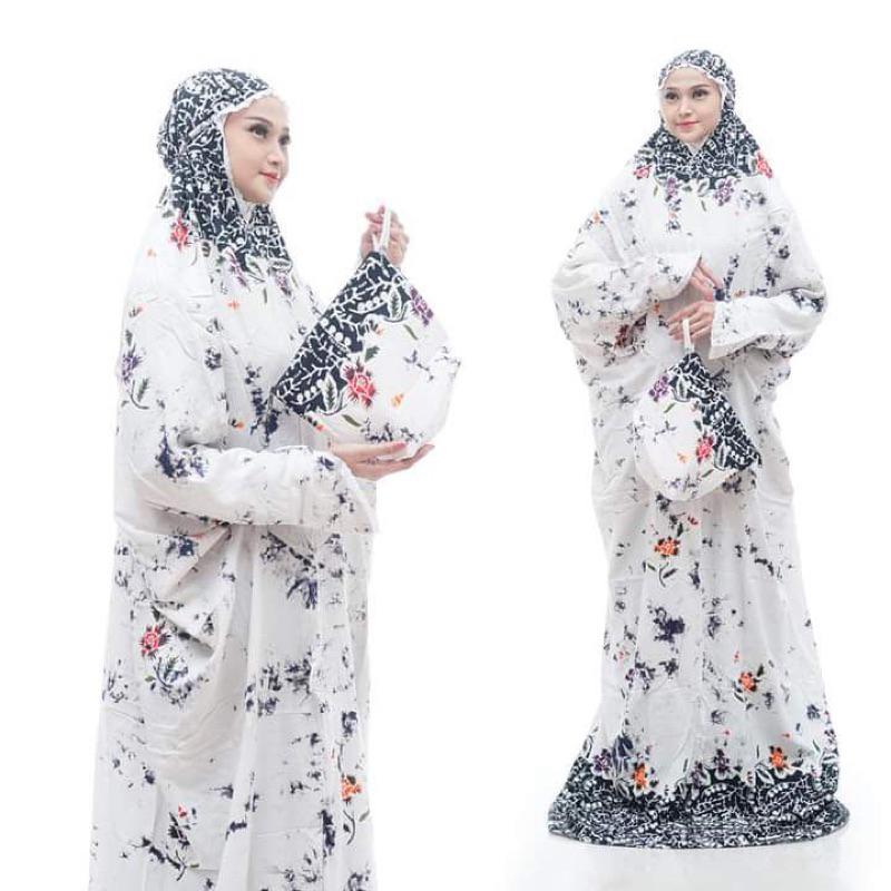 Mukena Column Batik Stamp Color Telekung Travel