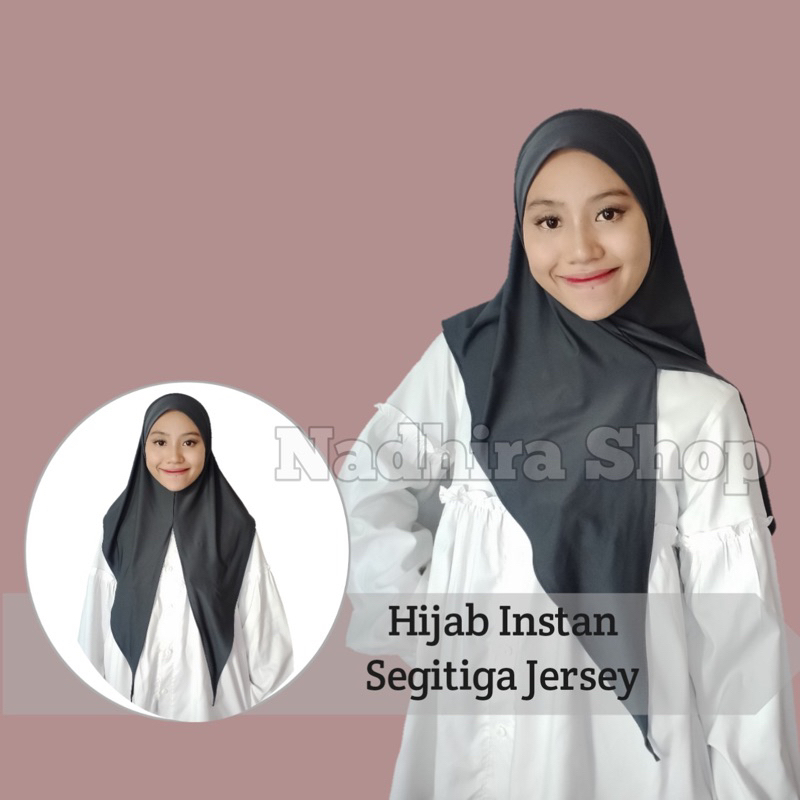 Instant TRIANGLE OVAL JERSEY HIJAB, most comfortable instant daily BERGO VEIL