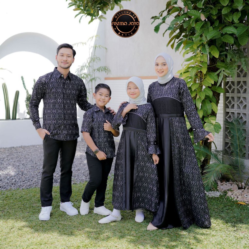 HITAM Newest Teenage Dresses 2024 Eid Dresses Batik Couple Black Nayla Robes My Work Original Modern Dress Syari Clothes Muslim Clothing Ramadan Invitations Latest Couple Clothes 2024 Contemporary Jumbo