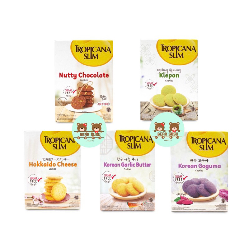 Tropicana Slim Hokkaido Cheese Cookies / Korean Garlic / Korean Goguma / Klepon (5 Sachets) / Nutty Chocolate (10 Sachets)