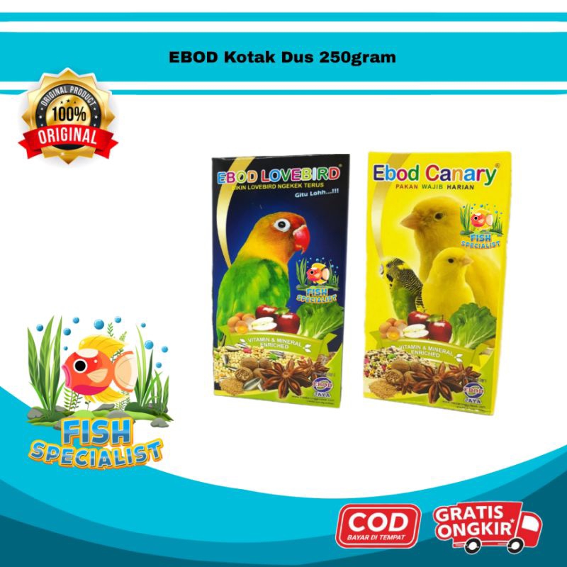 EBOD 250gram BoxJAYA - CANARY LOVEBIRD Love Bird Daily Bird Food