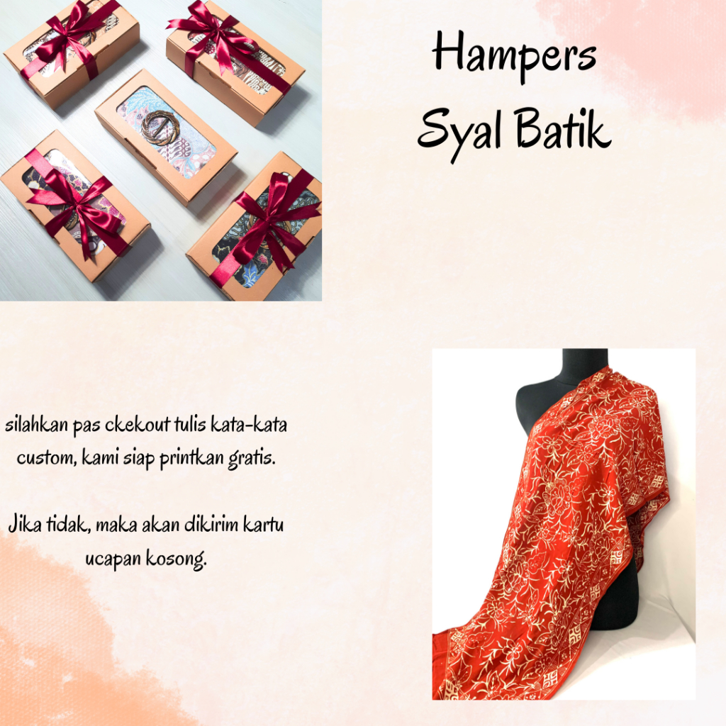 Eid Al-Fitr Parcel Hampers - Typical Indonesian Souvenirs - Teacher Farewell Memories Batik Scarves - Farewell Gifts for Friends