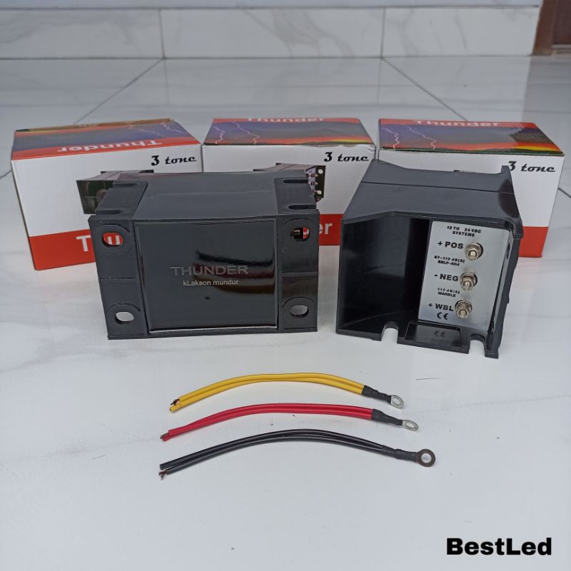 Car Truck Horn Alarm Reverse Alarm Waterproof 3 Sounds Brake Back Horn Alarm 12-24 VOLT Horn Kereta