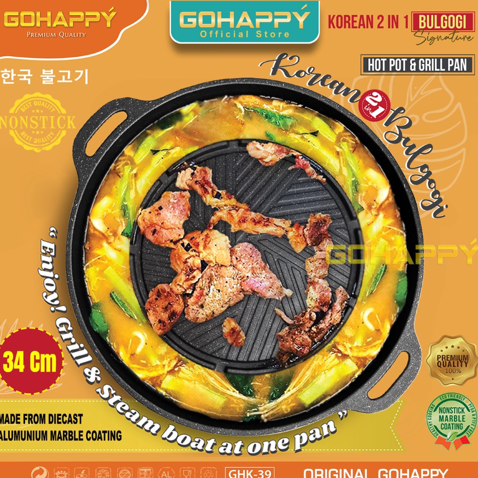 Directly Buy BULGOGI 2IN1 BBQ Place Mookata grill pan Premium thai sukiyaki Griller pan grill grill Grilled Chicken Meat on the Stove