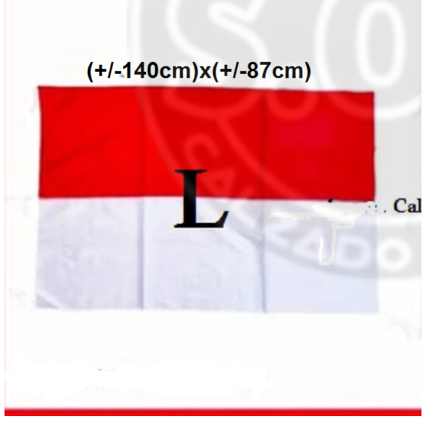 PUTIH MERAH Red And White Flag Fabric Large Size Colorful Pennant