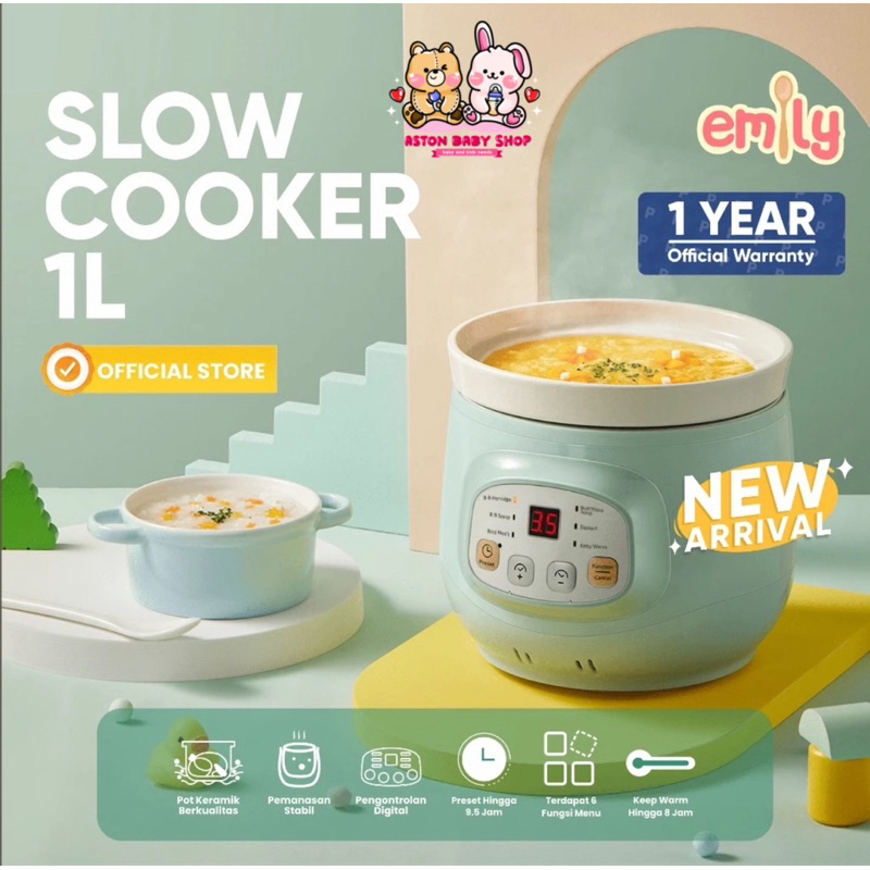 Emily Slow Cooker 1l ESC-38007/Emily Slowcooker/Electric Cookware