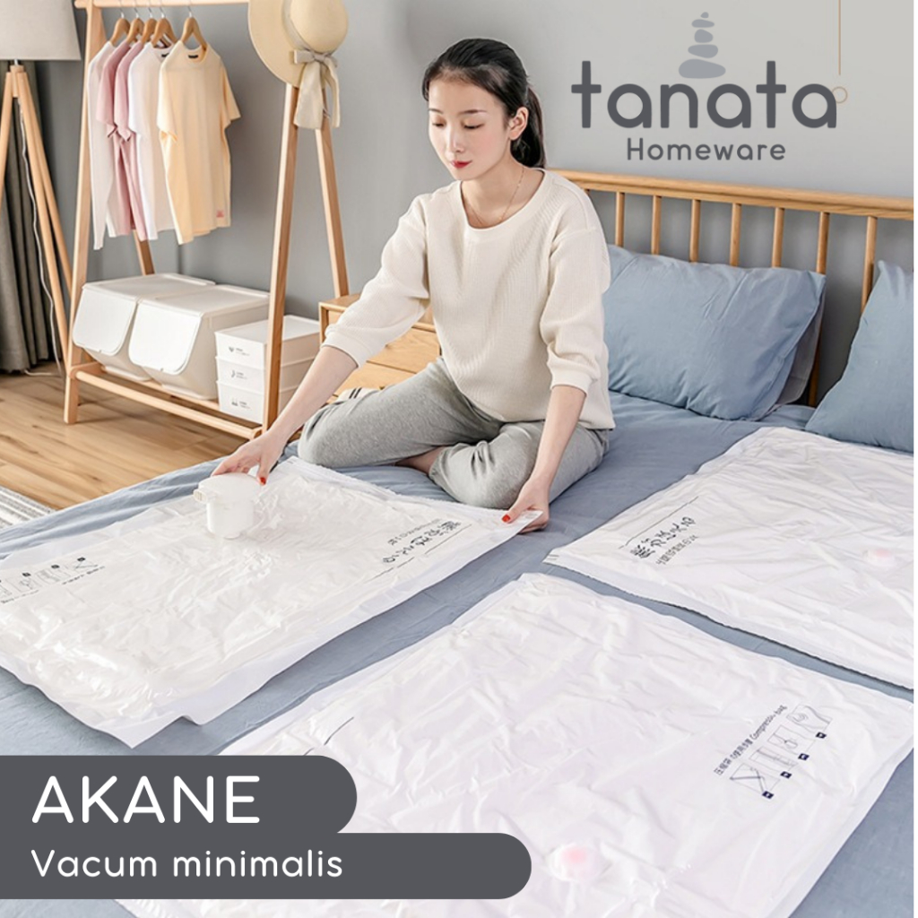 Tanata - AKANE Compression Travel Bag Blanket Travel Bag Underwear Travel Bag Waterproof Vacuum Travel Bag Multipurpose Save Efficient Organizer Suitcase Underwear Smart Organizer Vacuum Clothes Pants Airtight