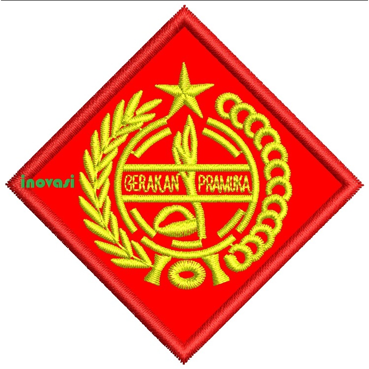 MERAH Red SCOUT COCONUT TUNAS LOGO EMBROIDERED IN UNITS AND BIG PARTIES