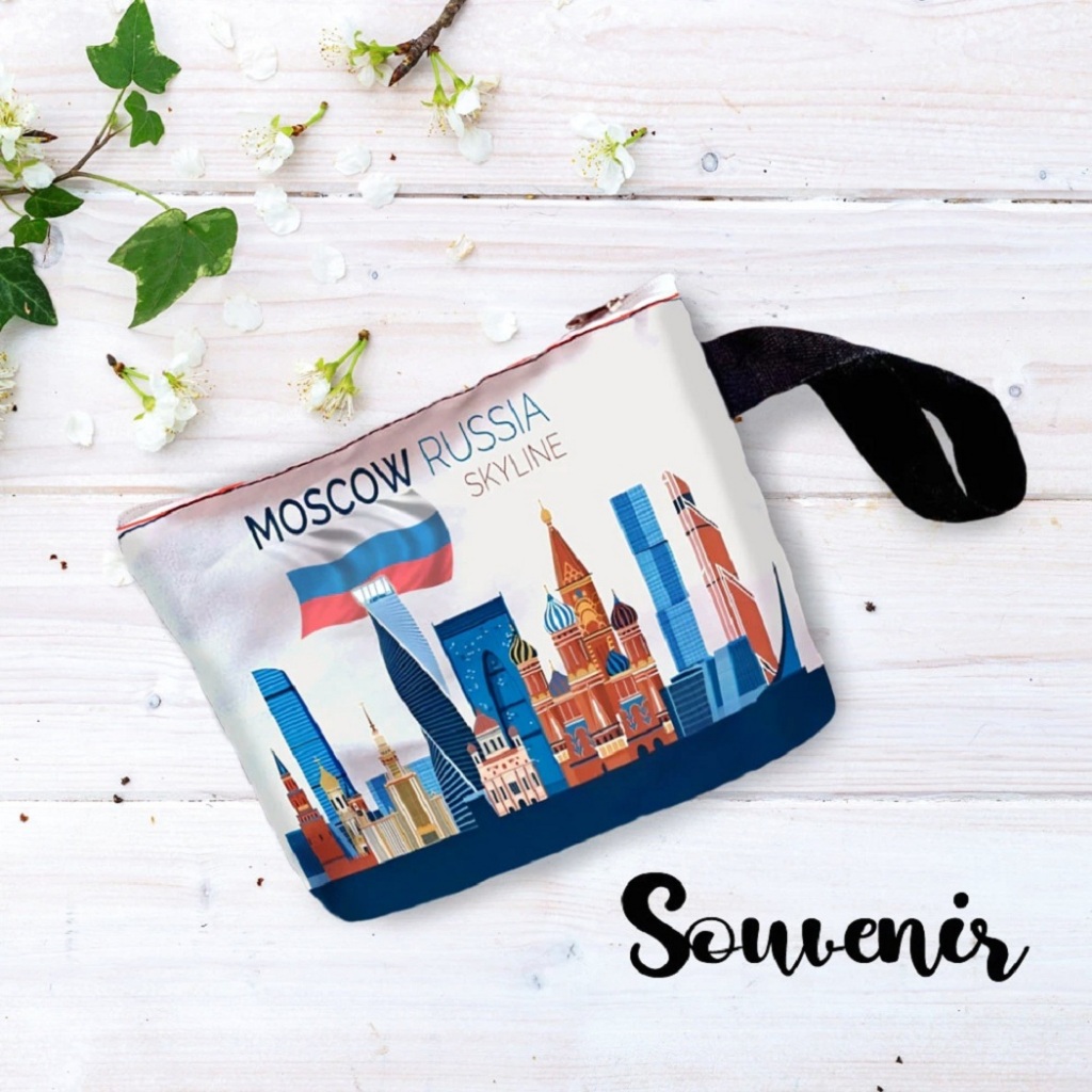 Alvystreet - Russian Moscow Motif Pouch Wallet | High Quality Printing | Overseas Souvenirs | Original | No Watermark | Wholesale