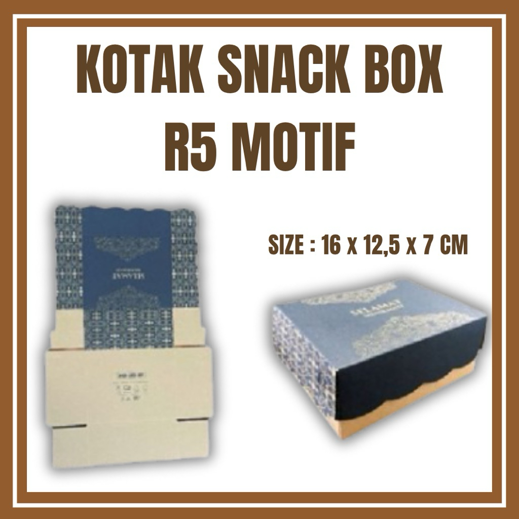 Salel R5 batik motif snack box Beautiful Malaybiru Size 16 x 12.5 x 7 cm