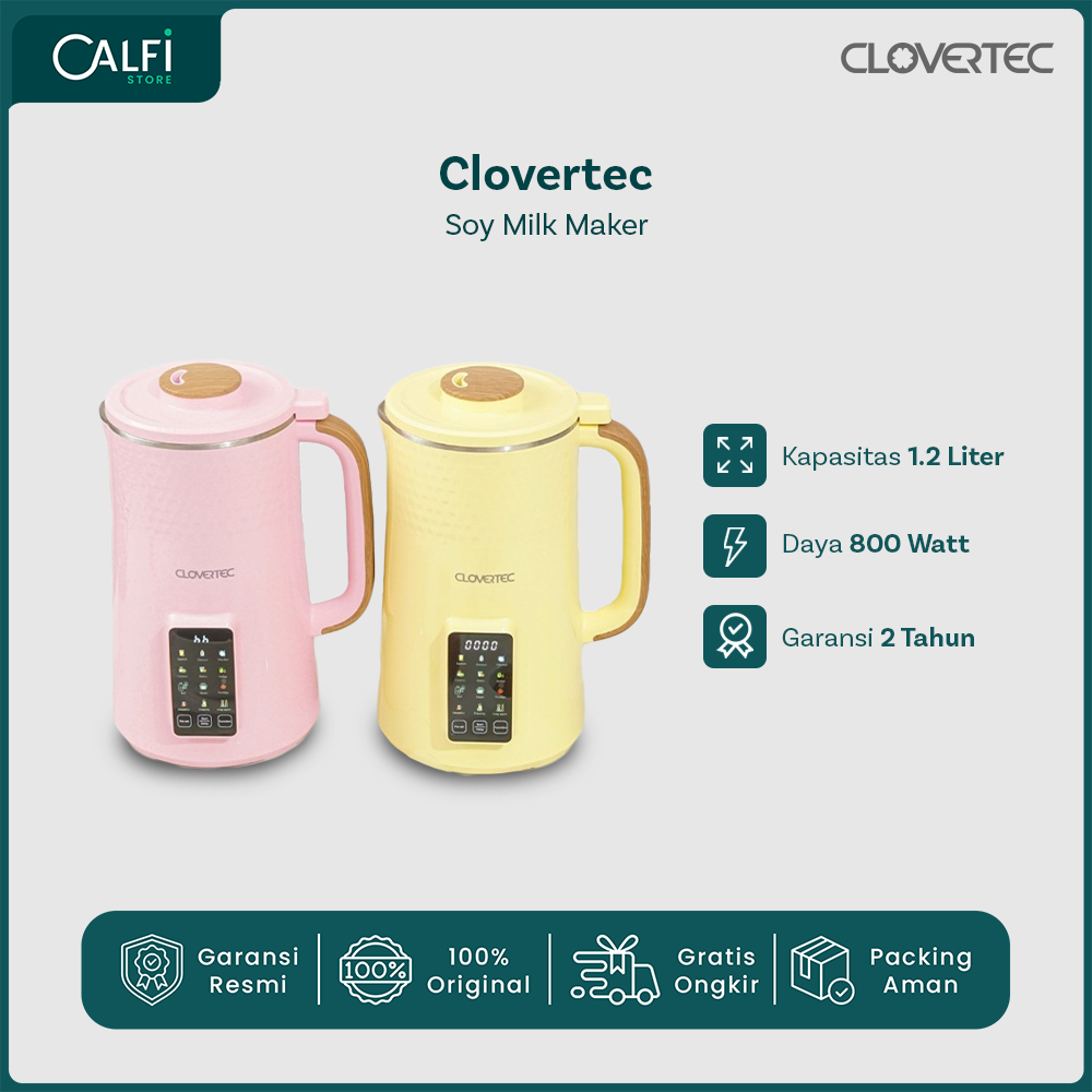 MESIN CLOVERTEC Soy Milk Maker Multifunctional Soy Milk Machine 1.2L CFM-121