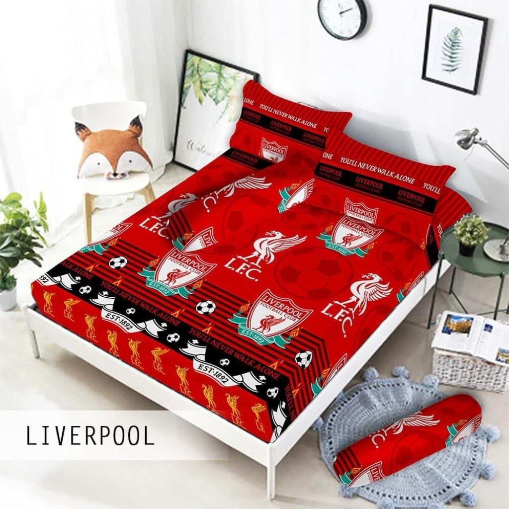 Monalisa premium bed sheet 90/100/120/160/180/200 height 20 30cm liverpool liperpol motif