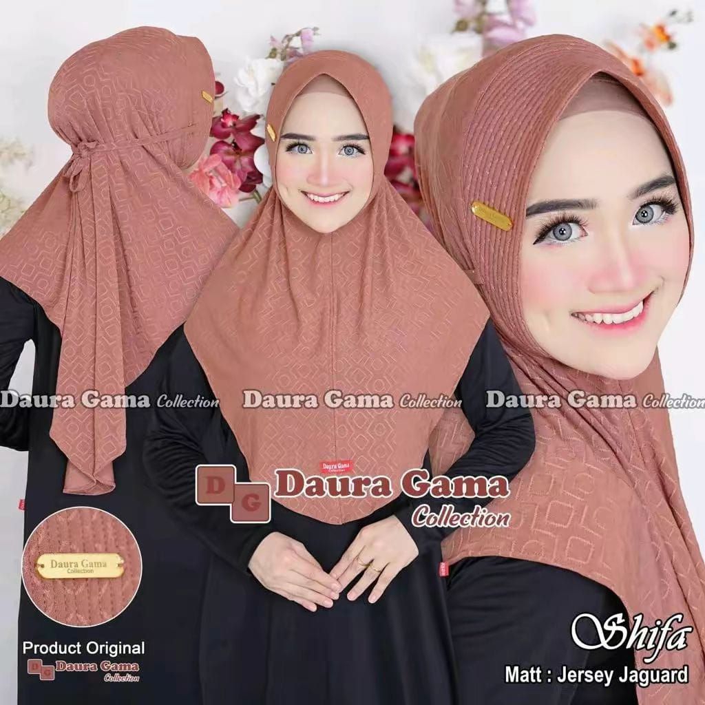 Instant Hijab Pet Antem Jersey Jaguar/Bergo Jeweled Strap Cut Maudy