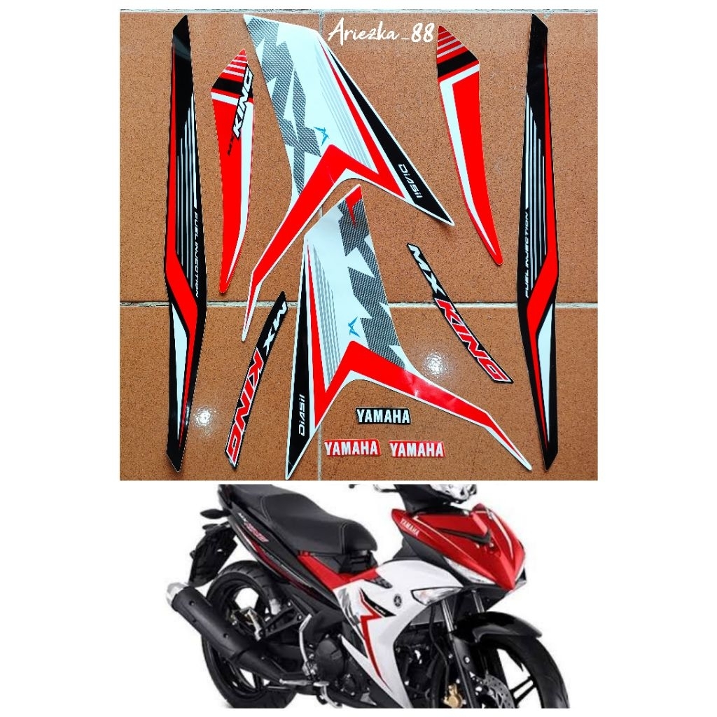 Yamaha mx king 2024 Striping sticker / 2025 black and white