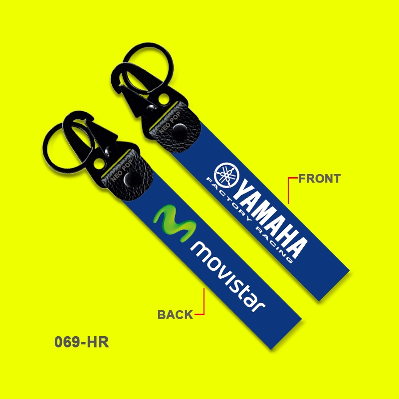 GANTUNGAN PREMIUM KEYCHAIN YAMAHA MOVISTAR RACING TEAM KEYCHAIN MOTORCYCLE LOGO MOTOGP MOTO GP MOGE TOURING FABIO QUARTARARO WSBC SUPERBIKE MERCHANDISE R15 MT25 RM JUPITER Z Z1 RX MX OLD ALL NEW KING XABRE AEROX VIXION WR 135 150 155 COOL UNIQUE KEY CHAIN
