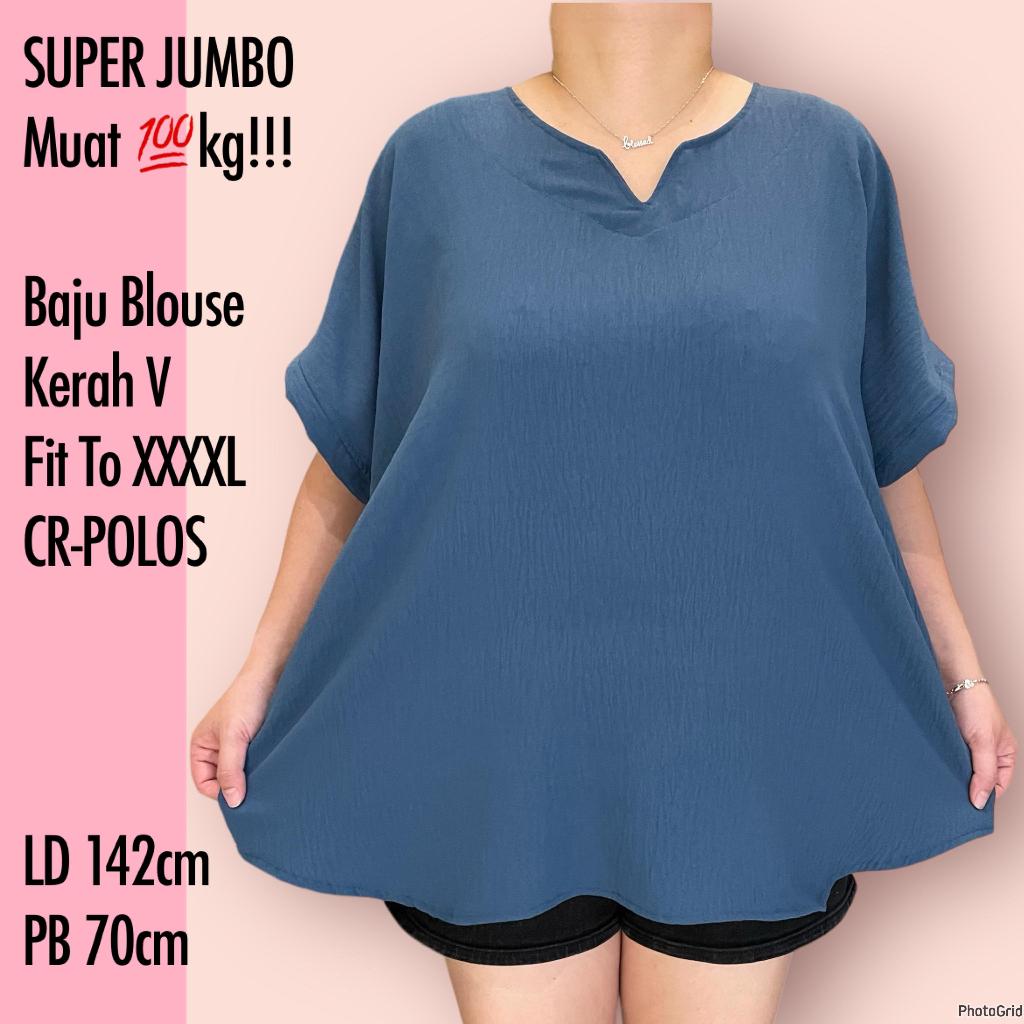 FITS 80-100KG!!!JUMBO BLOUSE | BIGSIZE T-SHIRT TOP FIT TO XXXXL CR PLAIN/ REAL PICT