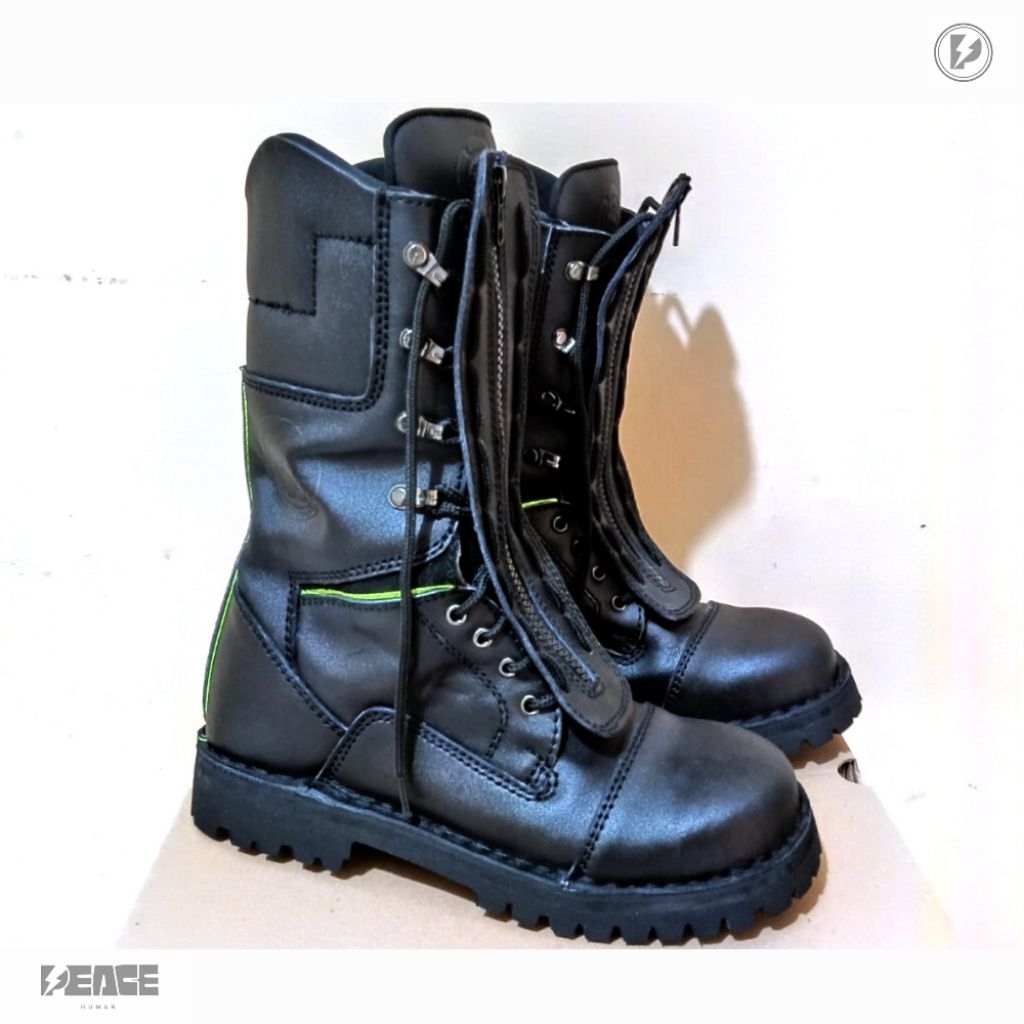 PEACE.HUMAN - genuine leather pdl safety shoes - steel toe outsole (Rosel) oil resistant rubber is very suitable for firefighters and field workers Safety Boots