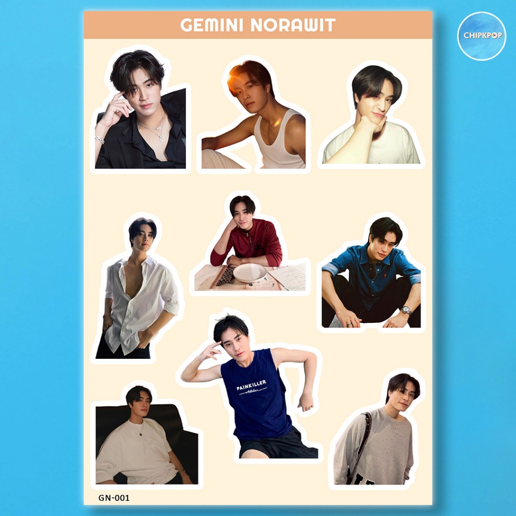 GEMINI NORAWIT GMMTV STICKER AKTOR THAILAND I BL THAILAND I GEMINI NORAWIT | GMMTV THAILAND I THAILAND MERCHANDISE I THAILAND ARTIST I GEMINI PHOTOCARD NORAWIT GMMTV I PHOTOCARD GMMTV I PC GMMTV