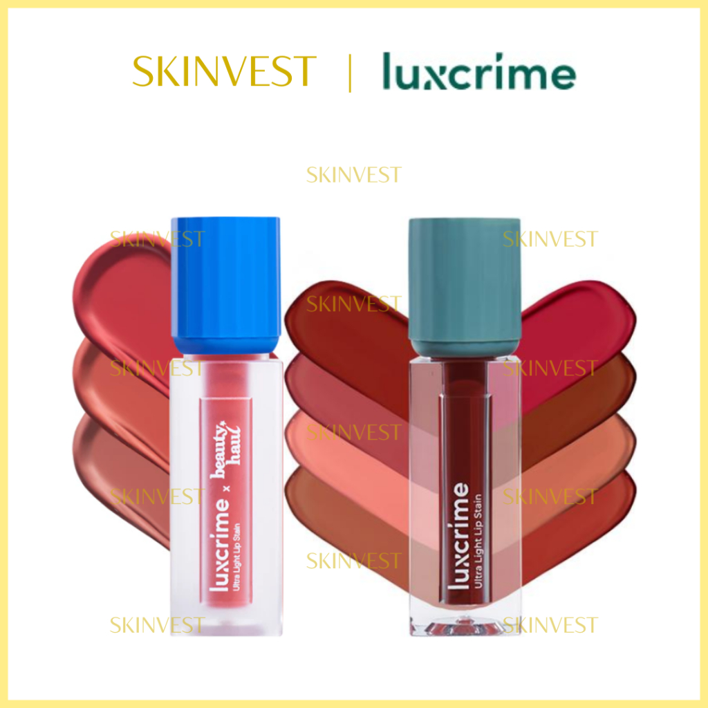 LUXCRIME Ultra Light Lip Stain - Tint Waterproof Anti-Dry Transfer Non-Drying Lasts 16 Hours Lip Stain Liptint