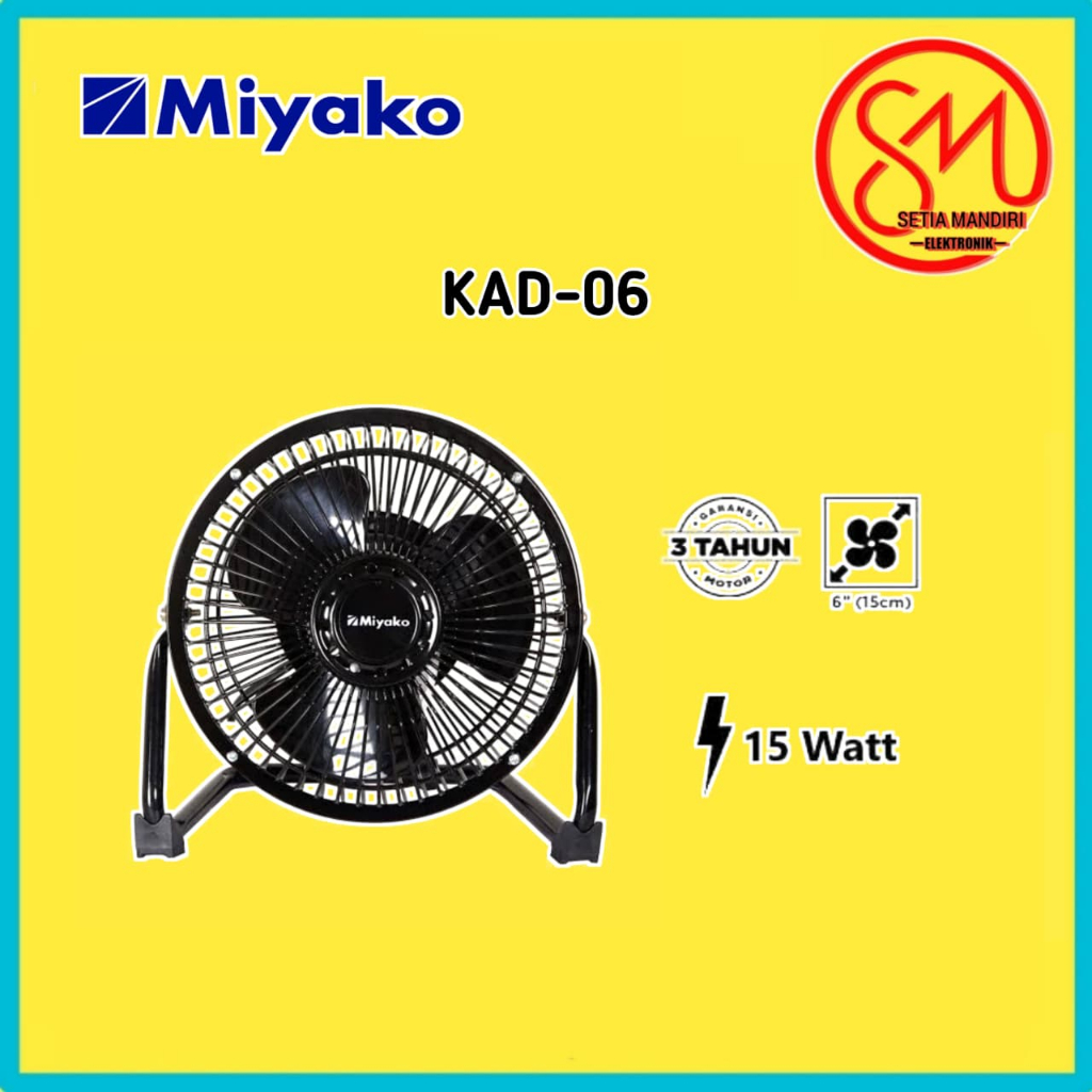 MIYAKO IRON FAN 6 INCH SMALL MINI TABLE FAN DESK FAN KAD 06
