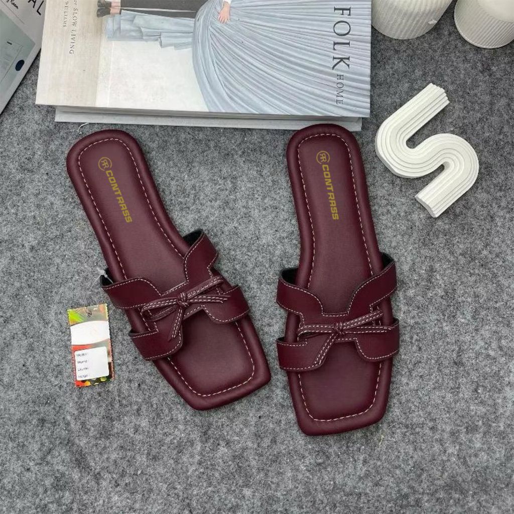 Women's Flat Sandals with Ribbon H Stylish NEW RSS