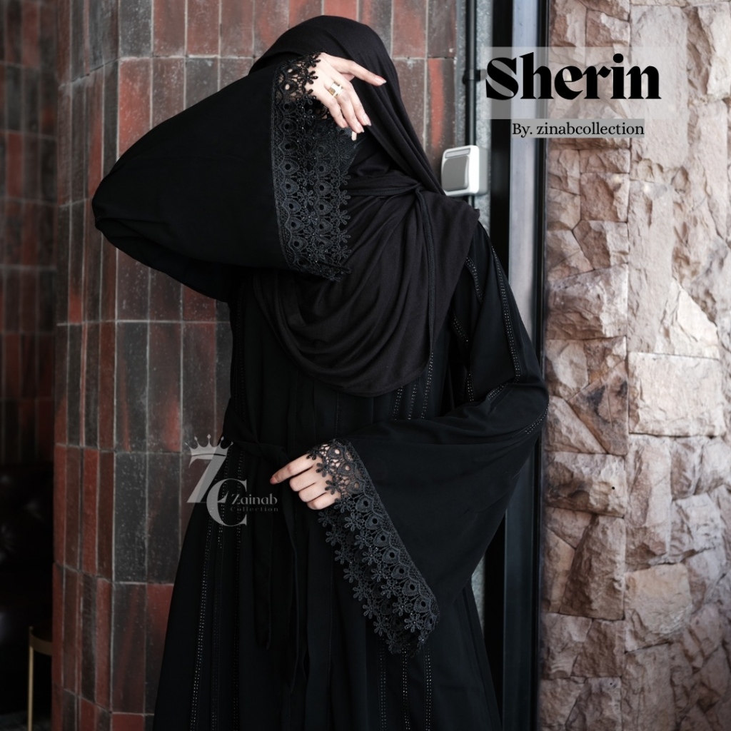MATA SHERIN Latest Luxury Eye Nursing Abaya Black Gamis By ZainabCollection Muslim Women Adult Party Syari Dress