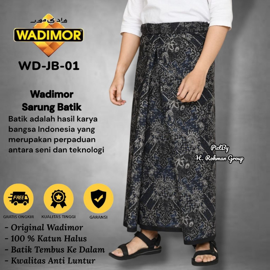 Wadimor Batik Cloth JB01 | Wadimor Batik Men's Sarong | Latest Batik Motifs | Premium Batik Sarong