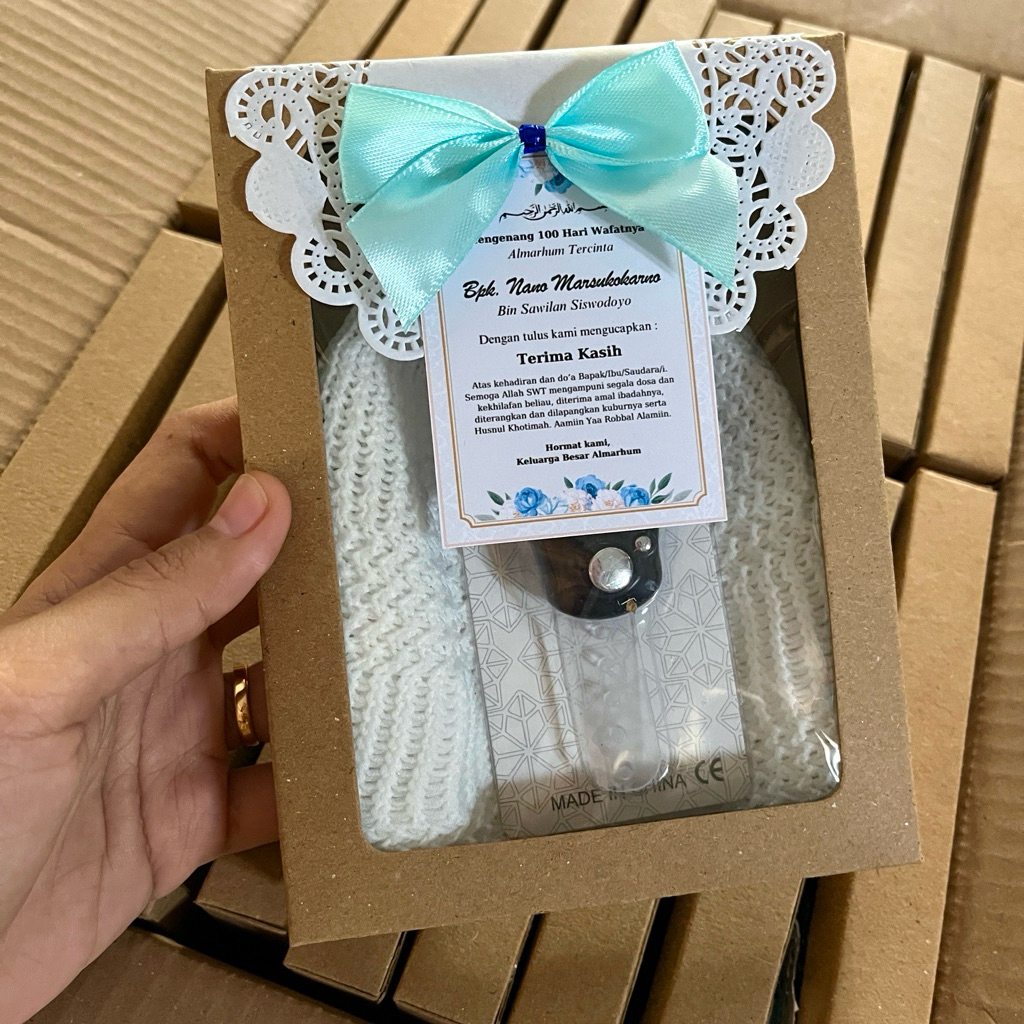 Souvenir Peci Knitted Tasbih Digital Souvenir Tahlil Recitation Haul 7 Days 40 Days 1000 Daily/ Souvenir Thanksgiving Circumcision/ Aqiqah Hajj Umrah Souvenirs Knitted Kopiah