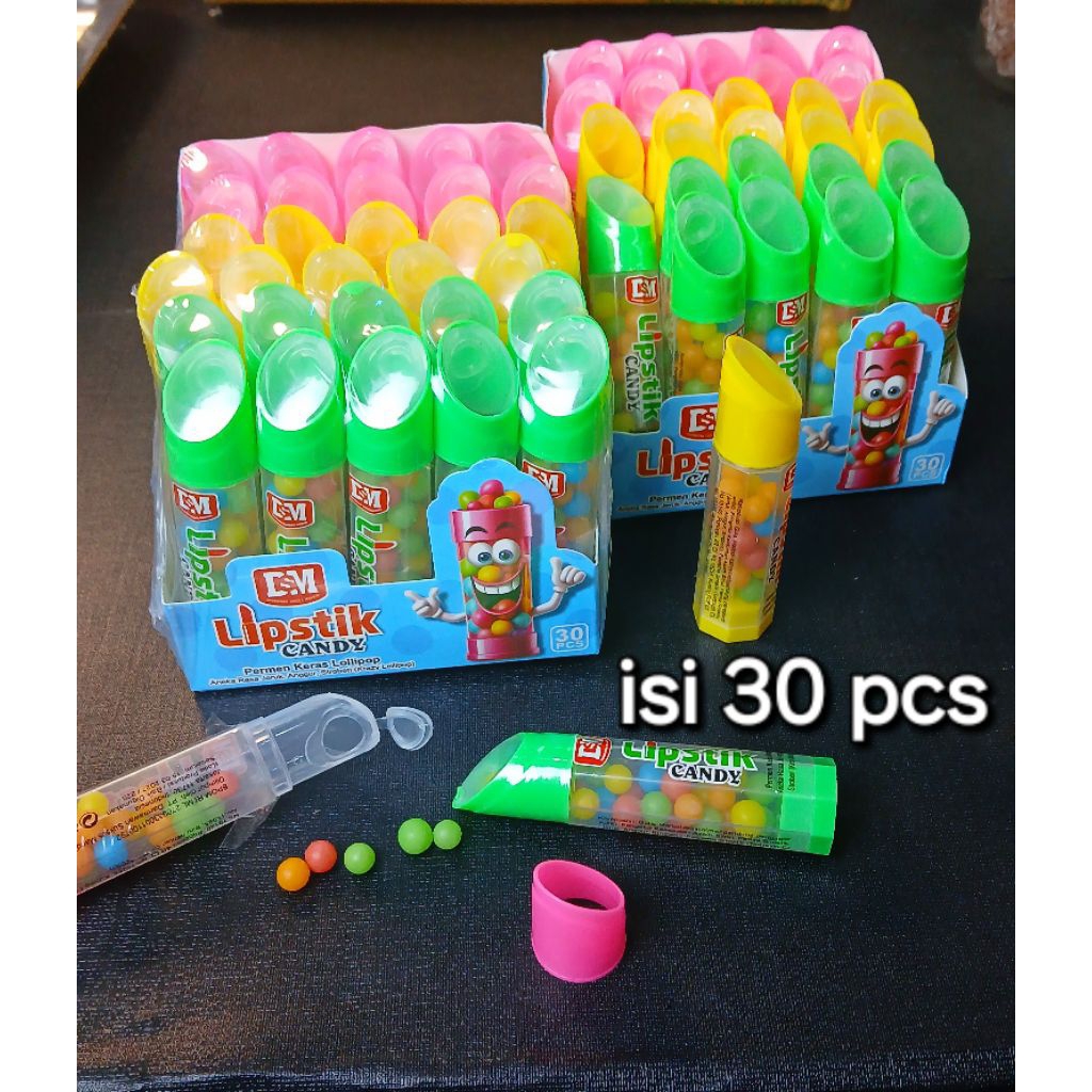 Lipstick candy contains 30 pcs per box
